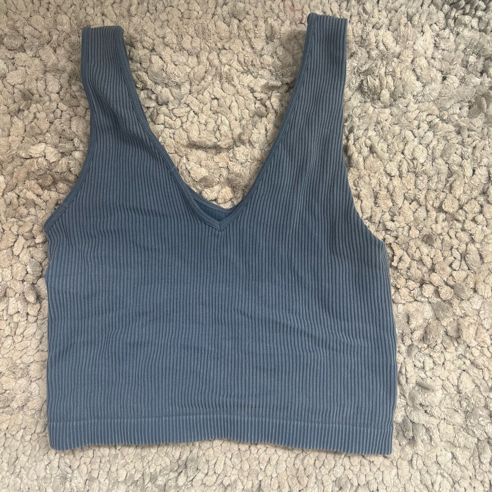 Blue crop top
